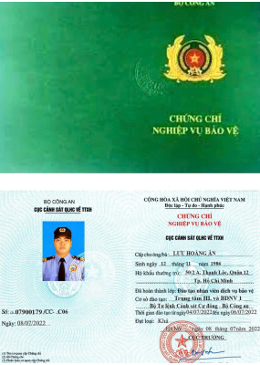 CHỨNG CHỈ NGHIỆP VỤ BẢO VỆ
