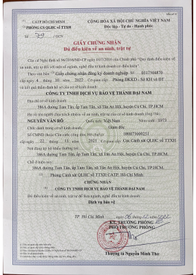 AN NINH TRẬT TỰ